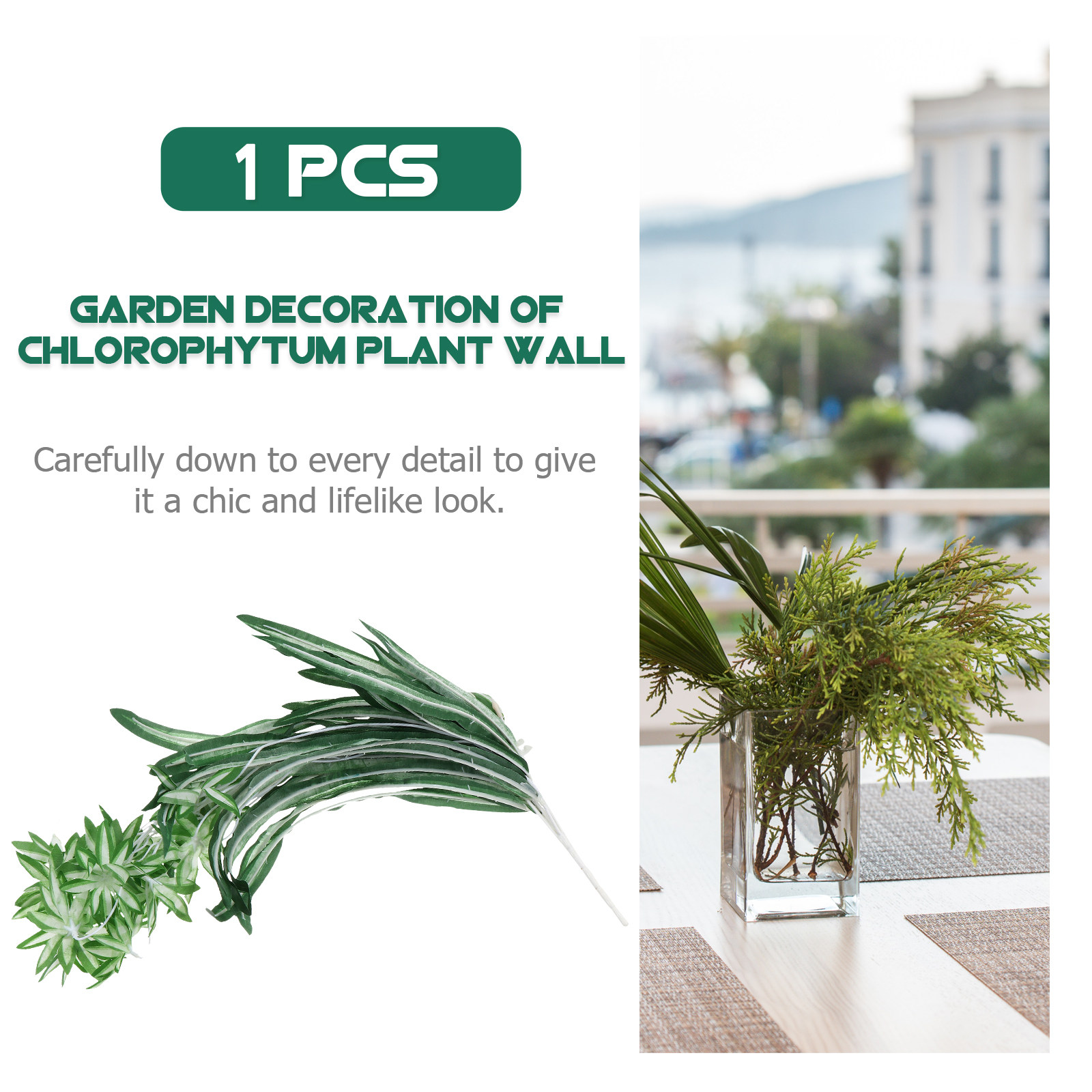 1Pcs Artificial Chlorophytum R - Spider Plant Hanging ulasan dan harga